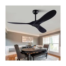 QUTWOB 52" Ceiling Fan with Remote Control No Lights,Modern Reversible DC Mot...