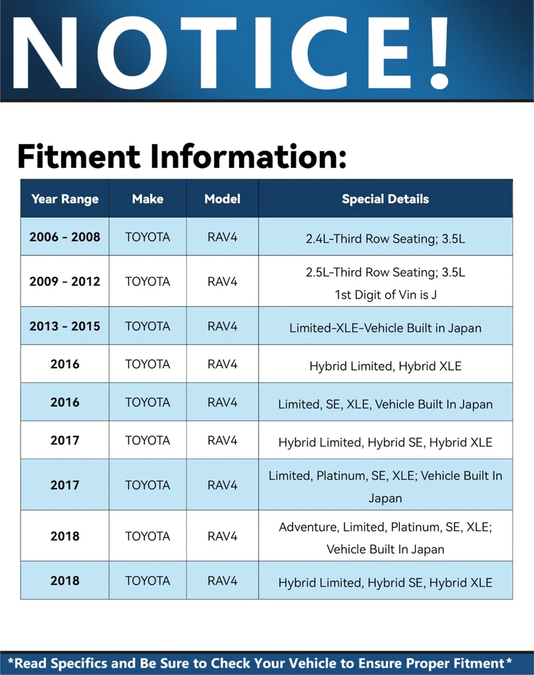 Rotores de freno delanteros y traseros de 296 mm + pastillas de freno para Toyota Rav4 2006-2018 Foto 2 de 4