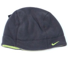 Nike Reversible Gray Lime Fleece Beanie Skull Cap Boy's 8-20 NWT