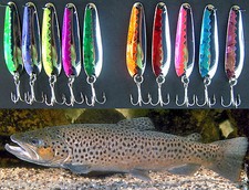Trout Kit 1  (10) 2 3/8" Nickel Spoons Lake Erie Walleye Candy 