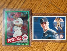 2020 Topps 1985 GREEN /99 MOJO REFRACTOR ARISTIDES AQUINO & DEREK JETER 2000