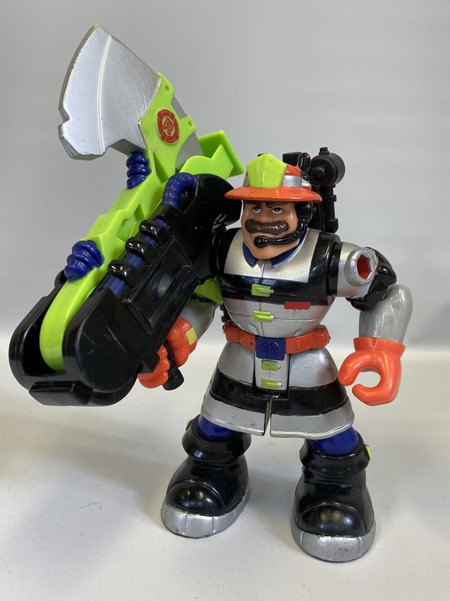 Fisher Price Rescue Heroes Billy Blaze Firefighter Figure Silver