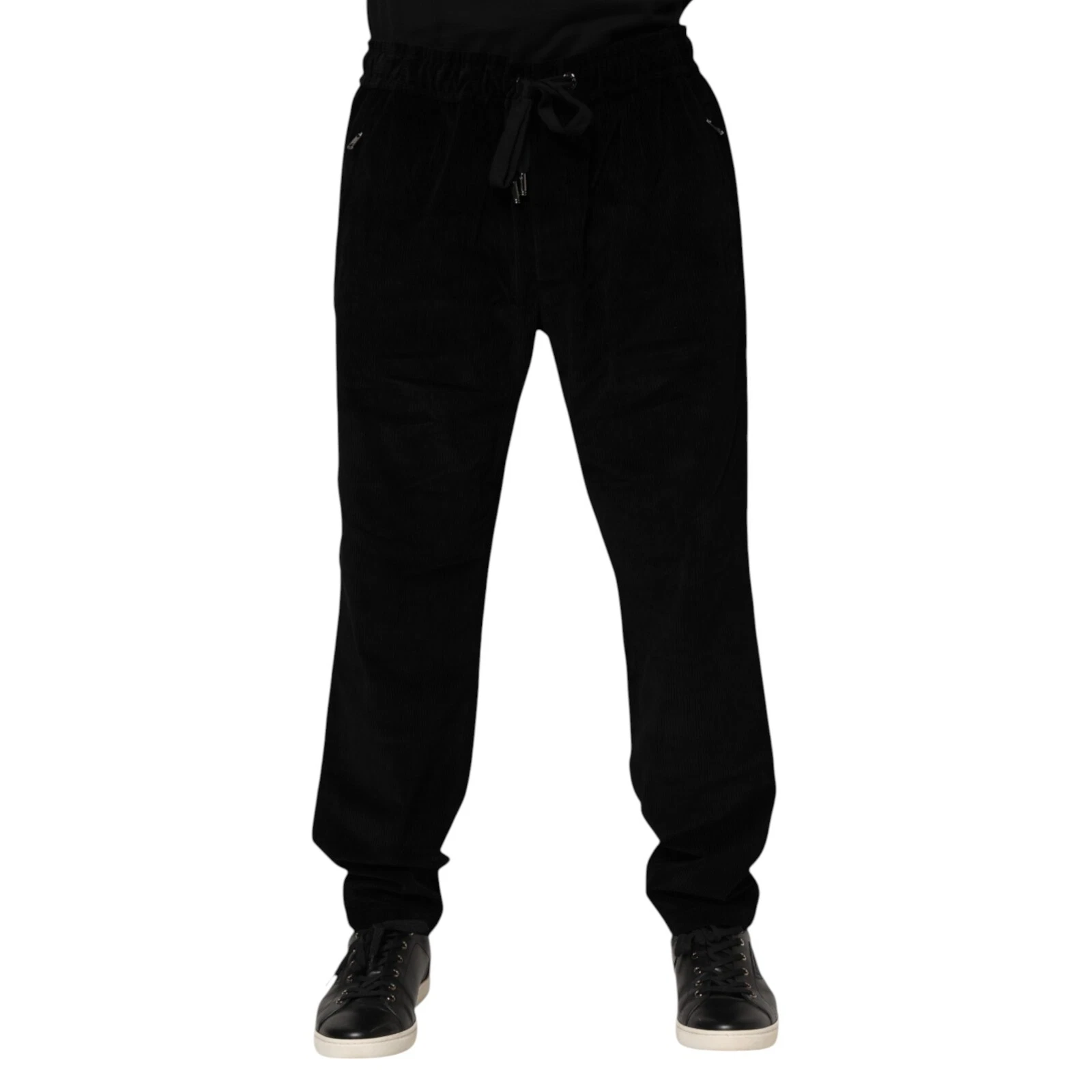 DOLCE & GABBANA Pants Black Cotton Men Jogger Sweatpants IT56/W42/XXL RRP 900usd