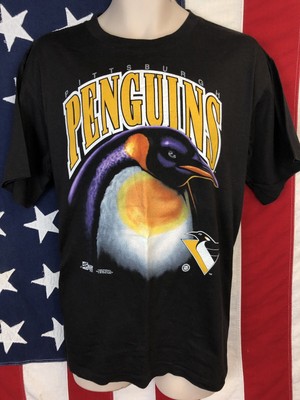 Vintage 90s 1992 Salem NHL Pittsburgh Penguins T-Shirt L Throwback Jersey Logo | eBay