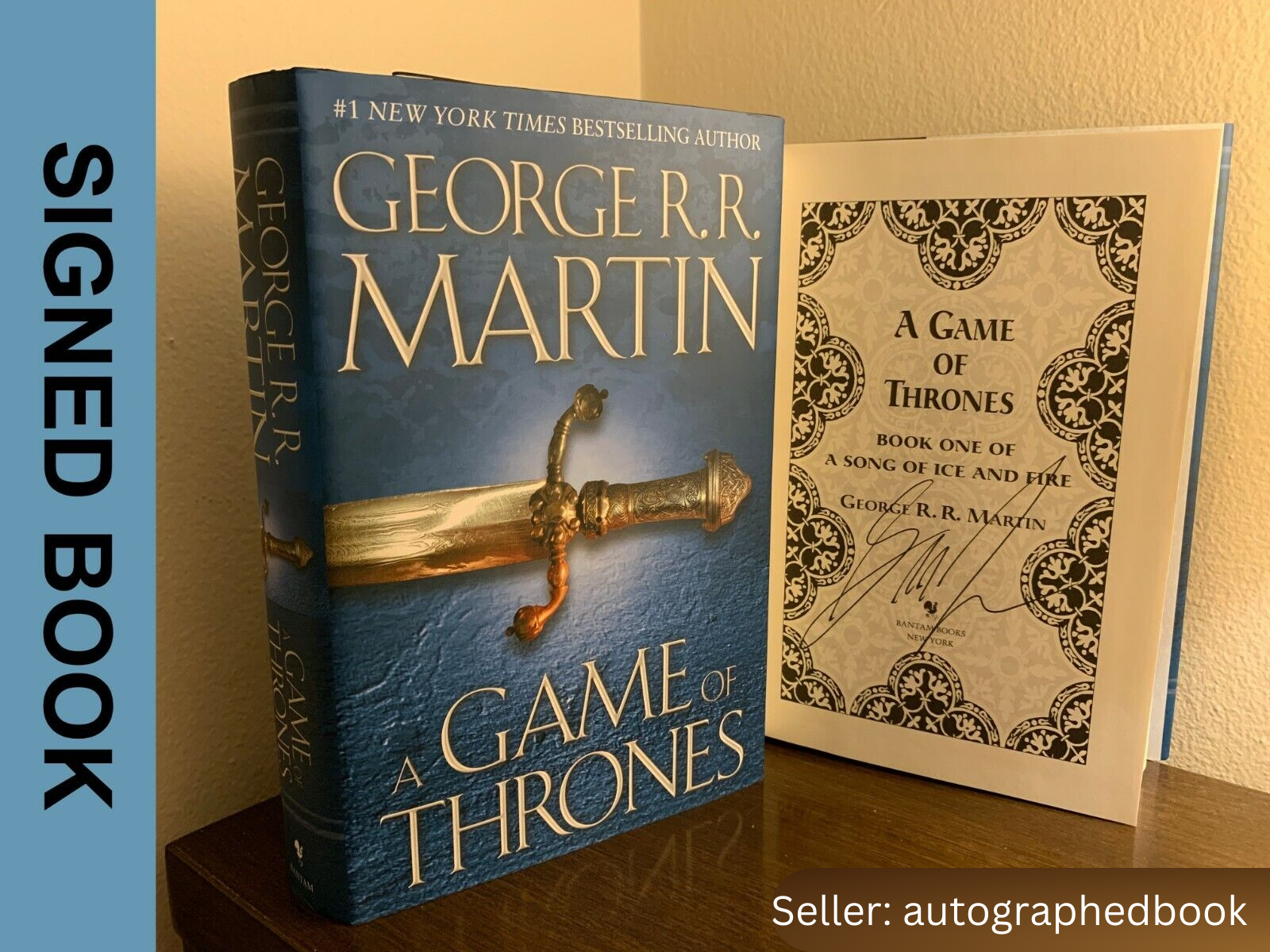 George R.R. Martin SIGNED BOOK A Game of Thrones 1ST EDITION Hardcover