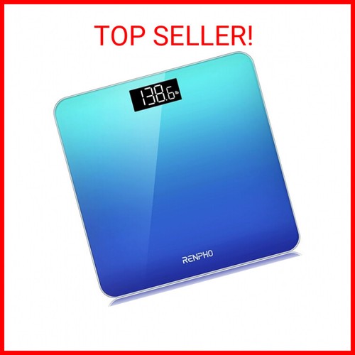 Digital Bathroom Scale, Highly Accurate Body Weight Scale with LED Display, Roun