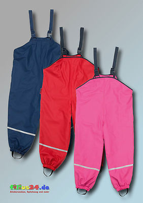 Playshoes Fleece Dungarees Rain Pants Rain Dungarees Fleece Lining UK