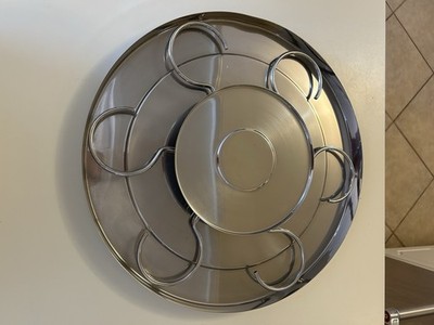 Vintage Bodum Fondue Lazy Susan With Black Ceramic Bowls