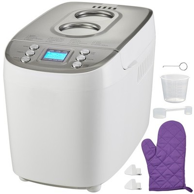 Uimoso 3LB 15-in-1 Automatic Bread Maker with Nonstick Pan,Compact Design, White