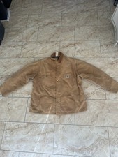 Vintage Carhartt Duck Chore Jacket Blanket Lined Mens Size 52 XXL Canvas Button