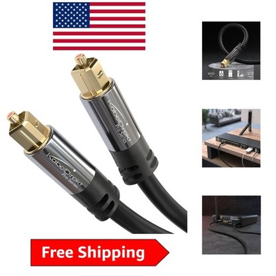 Versatile 50ft Optical Audio Cable with Gold-Plated Connectors for Home Devices