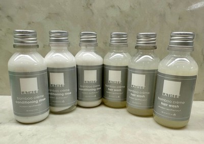 LATHER Modern Apothecary Bamboo Creme Hair Wash SHAMPOO&CONDITIONER Rinse TRAVEL