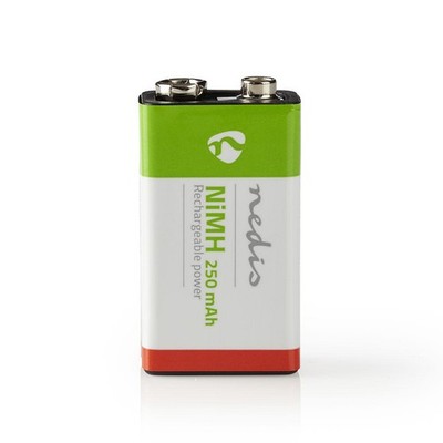 Nedis, NiMH E-Block Batterie 8,4V 250mAh 6LR61 Vorgeladen,