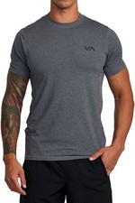 RVCA Men's Sport Vent SS Tee Short Sleeve Shirt NEW NWT - CCH Charcoal Grey M/L