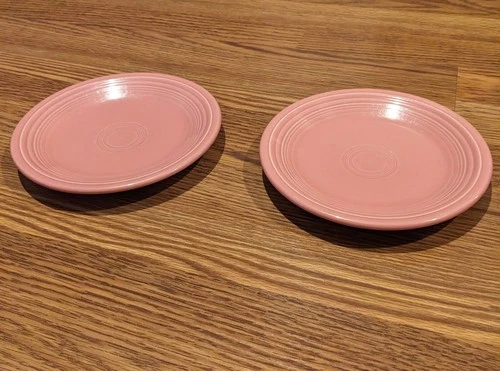 Fiesta Set Of 2 Rose Bread & Butter/Dessert Plates HLC