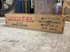 Vintage Wooden Crate Martel Anchovies Fish Fillet Box A. Goldmark New York NY