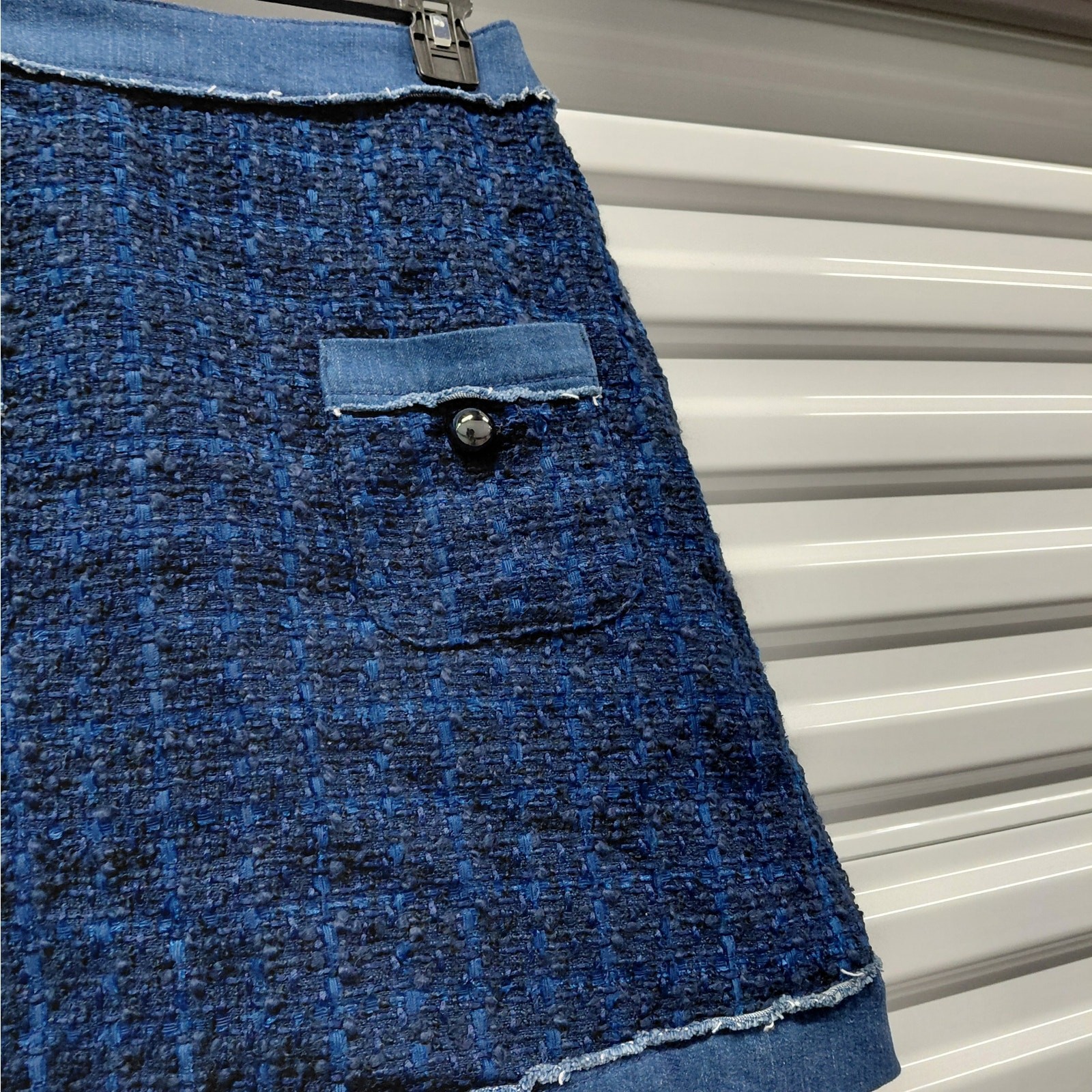 Kate Spade Womens Skirt Size 6 Blue Tweed Preppy Chic Parisian Quiet Luxury  thumbnail 5