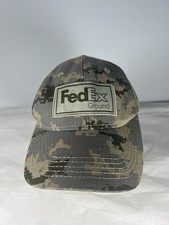 FedEx Ground Camo Adjustable Hat Baseball Cap One Size Hunt Unisex BDA