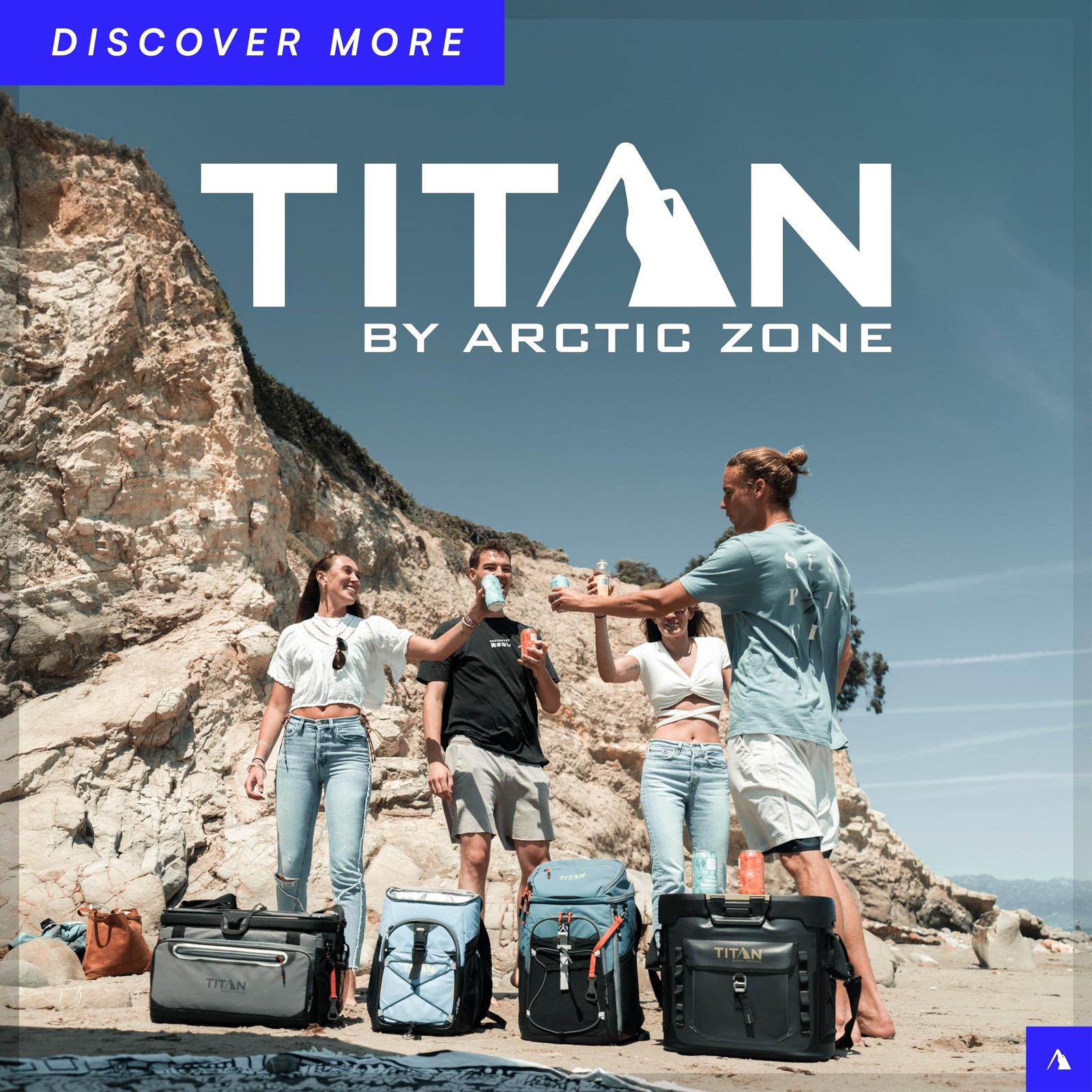 Titan by Arctic Zone Deep Freeze 60 50+10 Can Wheeled Cooler - Collapsible Ro...