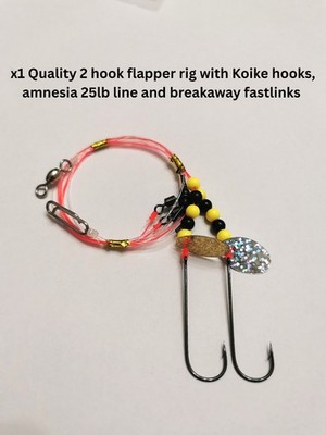1x 2 Haken Flapper Sea Rig Amnesia & Koike Classic Haken