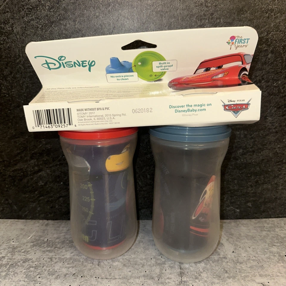 2 The First Years Tomy Cars Disney Pixar Insulated Sippy Cup lightning McQueen - Image 2 of 2