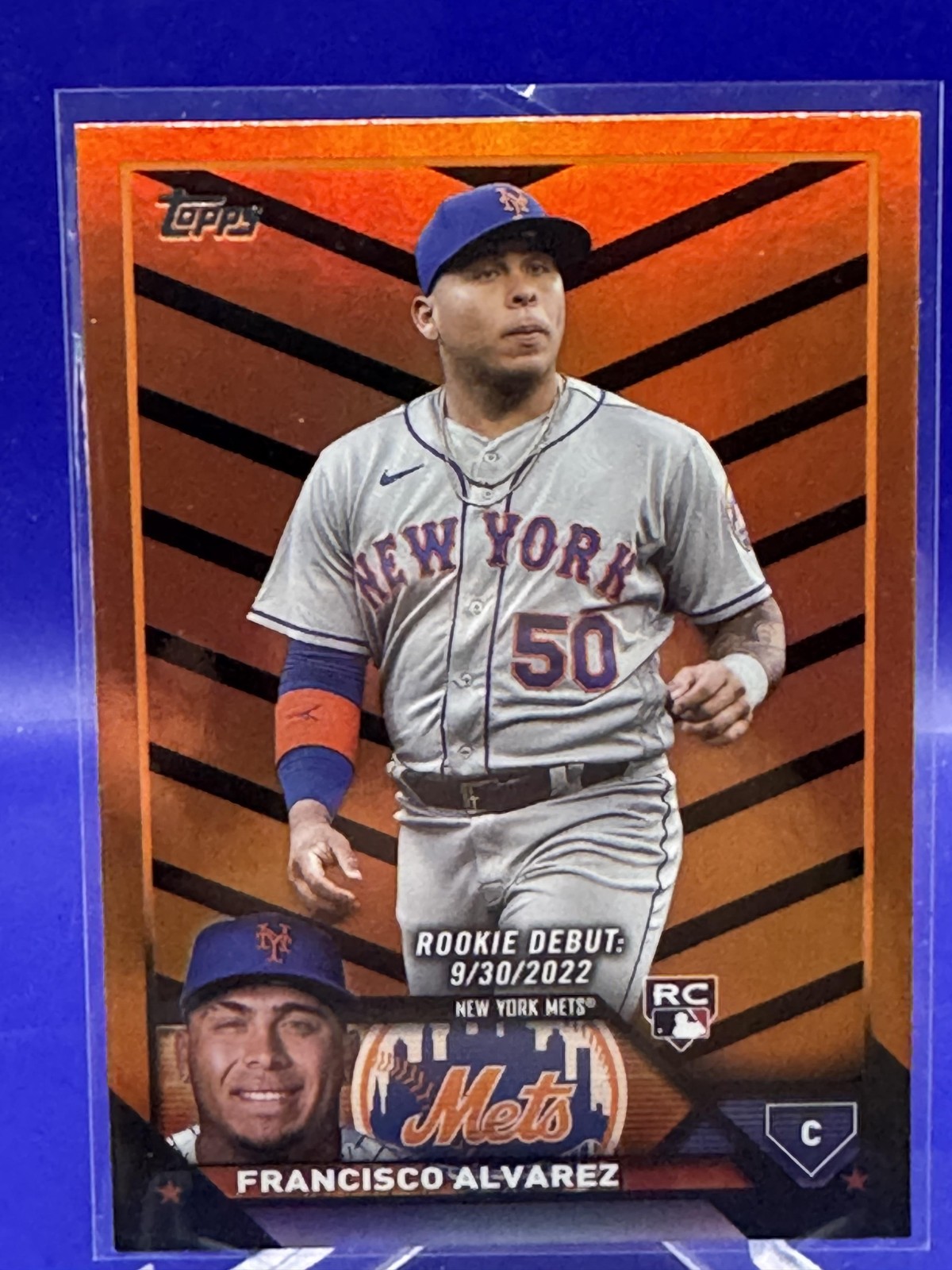 2023 Topps Update Francisco Alvarez #US255 Orange and Black Foil New York Mets