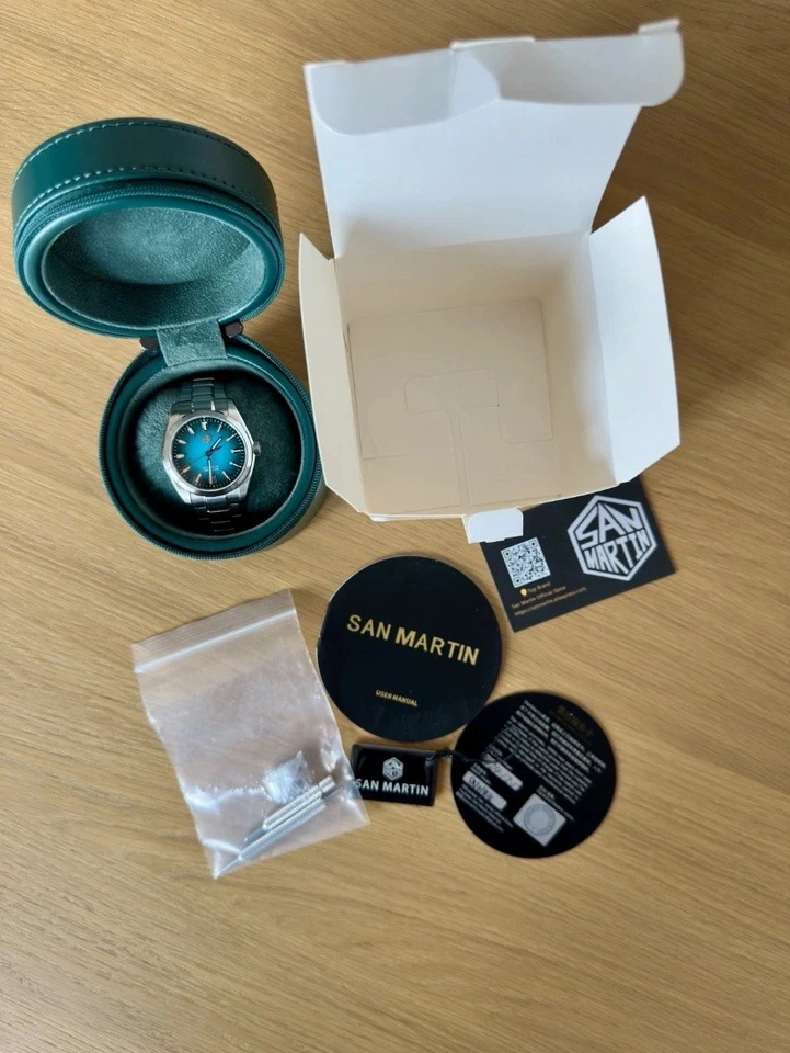 San Martin SN0144 GX 36mm Armbanduhr, Miyota 9015 Werk, Saphirglas, Top Zustand! - Bild 4 von 4