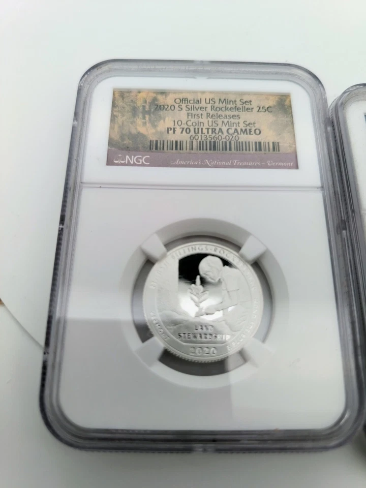 2020S PF70 ULTRA CAMEO SILVER PROOF WEIR FARM 25C 1ST RELEASE 5 COIN SET - Image 2 of 4