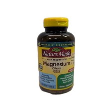 Nature Made High Absorption Magnesium Citrate 250mg, 120 Softgels EXP: 09/2027