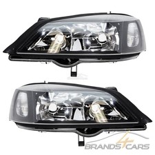 ATEC 2x SCHEINWERFER HAUPTSCHEINWERFER H7/HB3 SCHWARZ FÜR OPEL ASTRA G