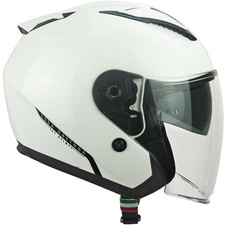 Casco Jet CGM 130A Daytona Mono Bianco Doppia Visiera Omologato ECE 22.06 - L