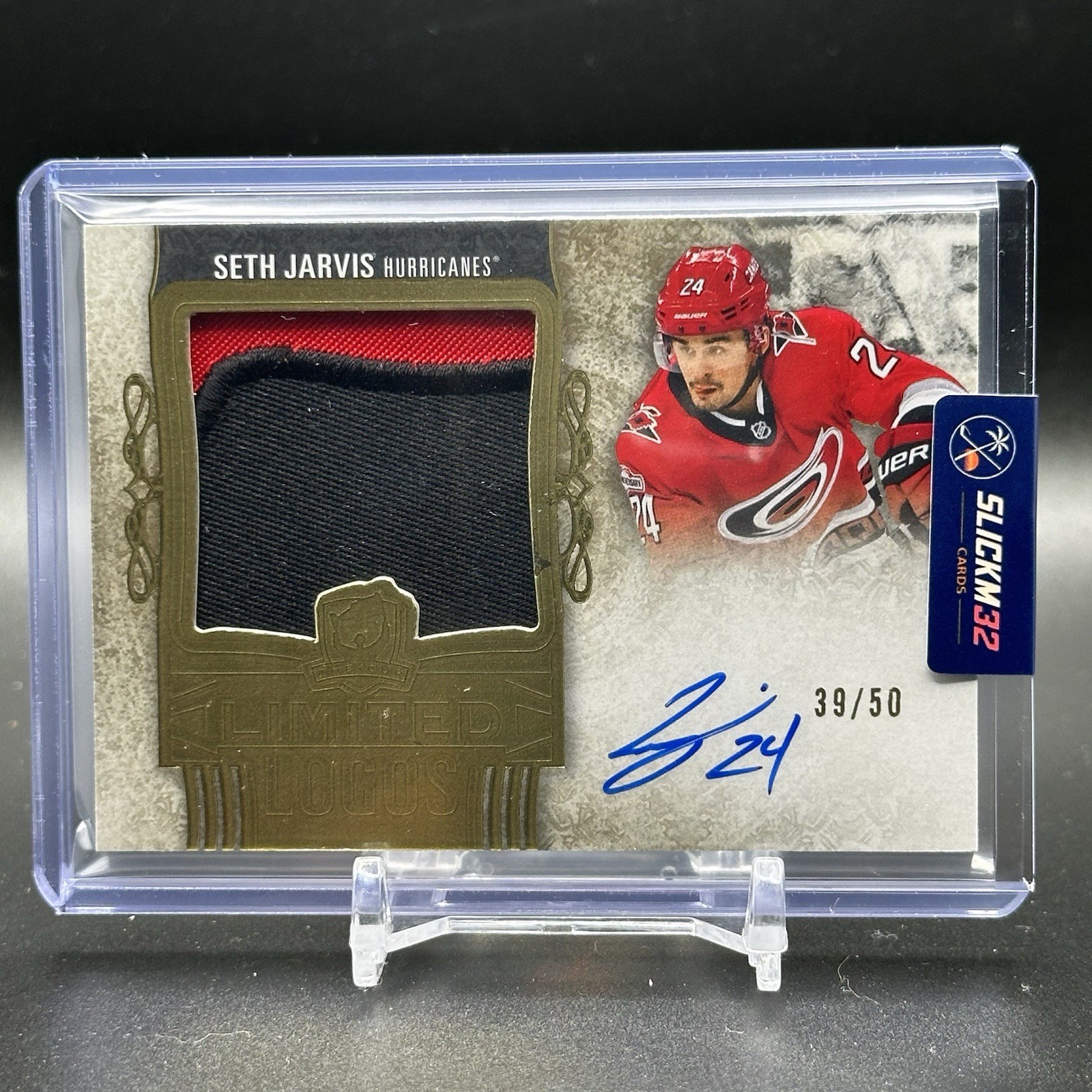 2022-23 Upper Deck The Cup Seth Jarvis Limited Logos Auto /50 Hurricanes