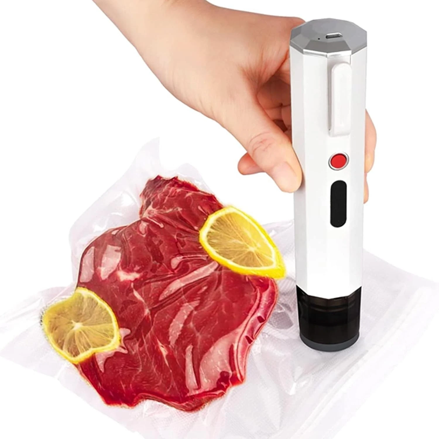 Vacuum Sealer for Food, Compact Handheld Vacuum Sealer Machine with 30 Reusable