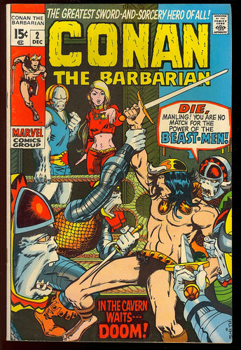 Conan the Barbarian #2 Very Nice Bronze Age Superhero Marvel Comic 1970 FN+