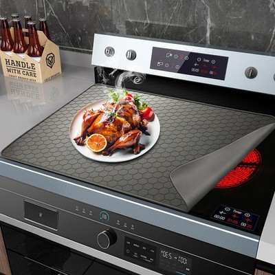 Stove Top Covers for Stove, 27.55'' x 19.68'' Silicone Stove Cover,Foldable Cer...
