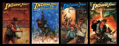 Indiana Jones and the Fate of Atlantis Comic Set 1-2-3-4 Lot Dave Dorman cvr art