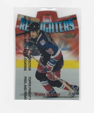 Wayne Gretzky 1998-99 Topps Finest Red Lighters #R9 HOF Die-Cut Protective Coat
