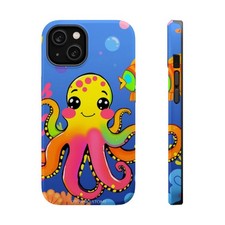 iPhone Octopus Rainbow Ink Kids Fun Phone Case Gift Slim Snap Case