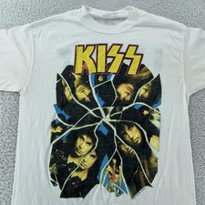 Vintage KISS Shirt Small 1987 Tour 2 Sided Crazy Nights USA Single Stitch 80s