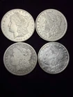 LOT OF 4 Morgan Silver Dollar 1884-P 1891-O 1899-O 1921-S