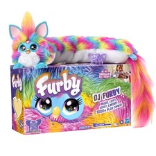 FURBY DJ Interactive Toy, Super Snuggly Rainbow Electronic Plush with Music, ...
