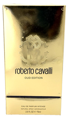 Roberto Cavalli Oud Edition Eau de Parfum Intense 75ml 2.5oz Spray Sealed