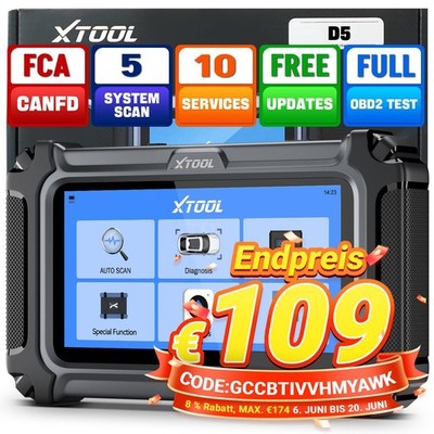 2026 XTOOL D5 Profi KFZ Diagnosegerät OBD2 Scanner Fehler Auslesegerät Deutsch