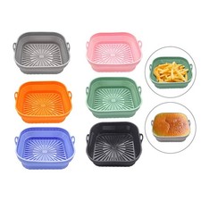 Bol de friteuse à air en silicone à circulation d'air améliorée pour repas c