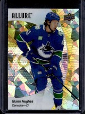 2023-24 UD Allure Quinn Hughes Yellow Taxi #34 Canucks