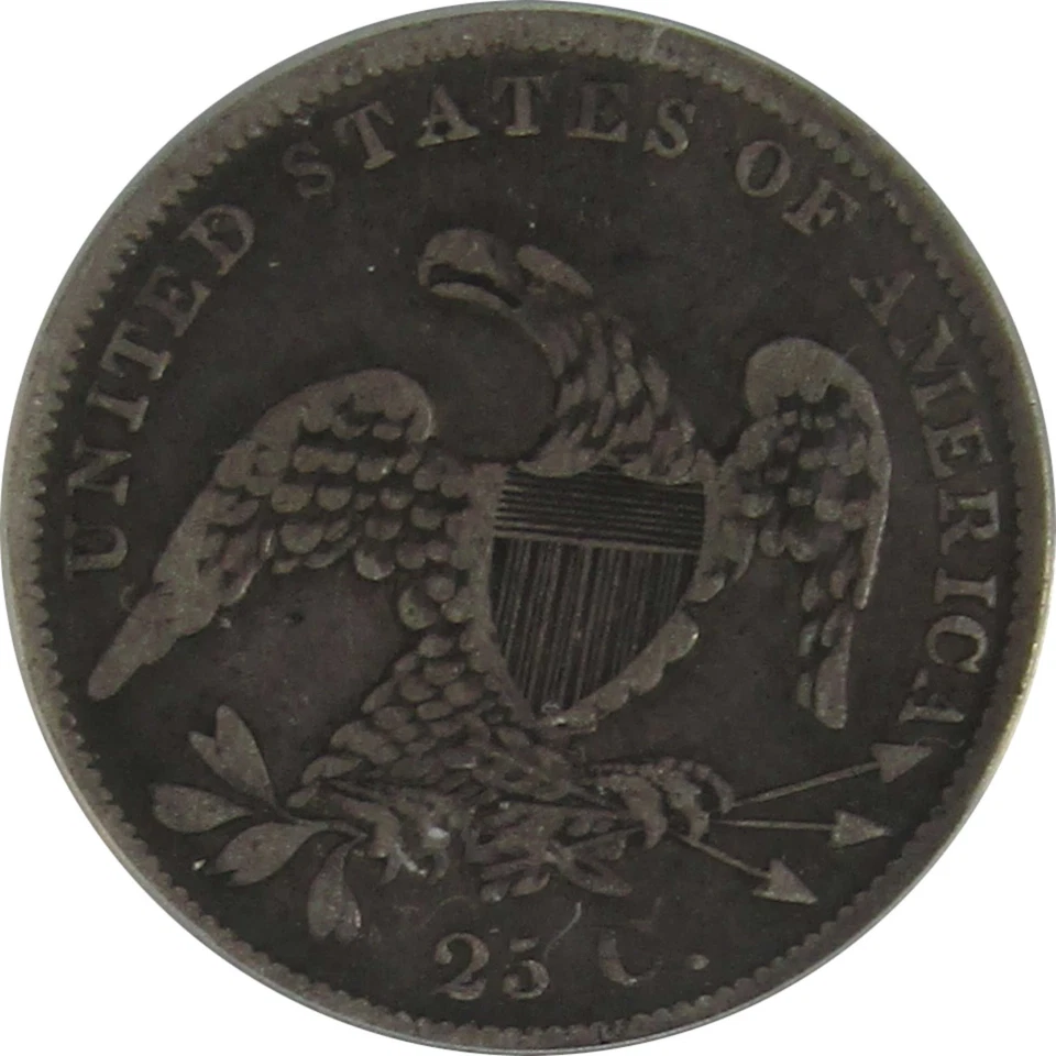 1838 B-1 Capped Bust Quarter VF 30 ANACS Silver 25c Coin SKU:I23028 - Image 4 of 4