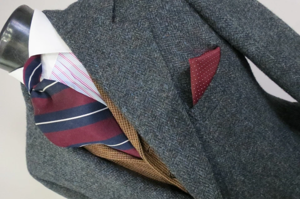 Mint Norm Thompson Portland heavy weight Harris tweed hand woven sport coat 42 S - Image 3 of 4
