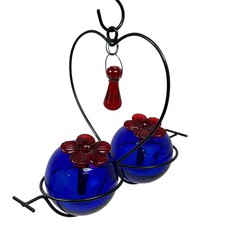 Parasol Droplet Hummingbird Feeder - Heart Blue