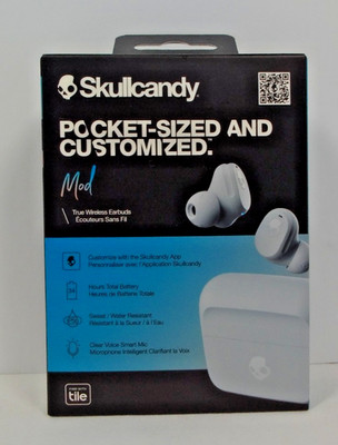 Skullcandy Mod Wireless Earbuds Bluetooth 5.2 Grey/Blue Noise Reducing