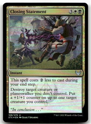 Closing Statement #169 (Foil) (NM) Strixhaven STX Magic MTG